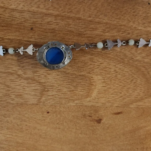 Lapis Lazuli and Silver 16in Necklace - Picture 7 of 7